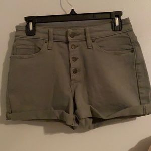 Green-Jean shorts-high wasted